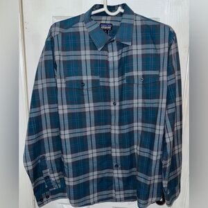 PATAGONIA BUCKSHOT CHECK SHIRT - CRATER BLUE